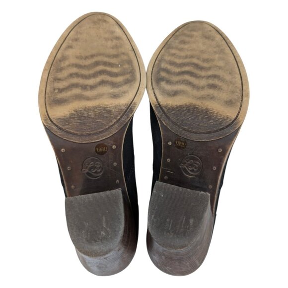 Lucky Brand Ehllen Booties Womens Black Leather Ankle Boots Size 9.5 M - Picture 8 of 11